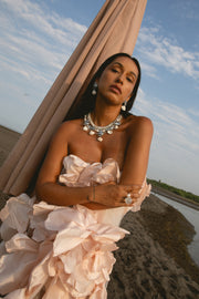 Collar Coco y Marea, joya de plata .925, con concha y cuarzo – Gabriela Sánchez (vista 9)