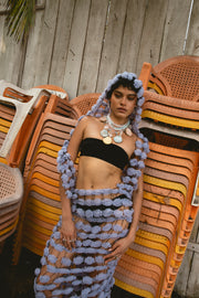 Collar Playa Paraíso, joya de plata .925, con cuarzo tornasol y concha – Gabriela Sánchez (vista 3)