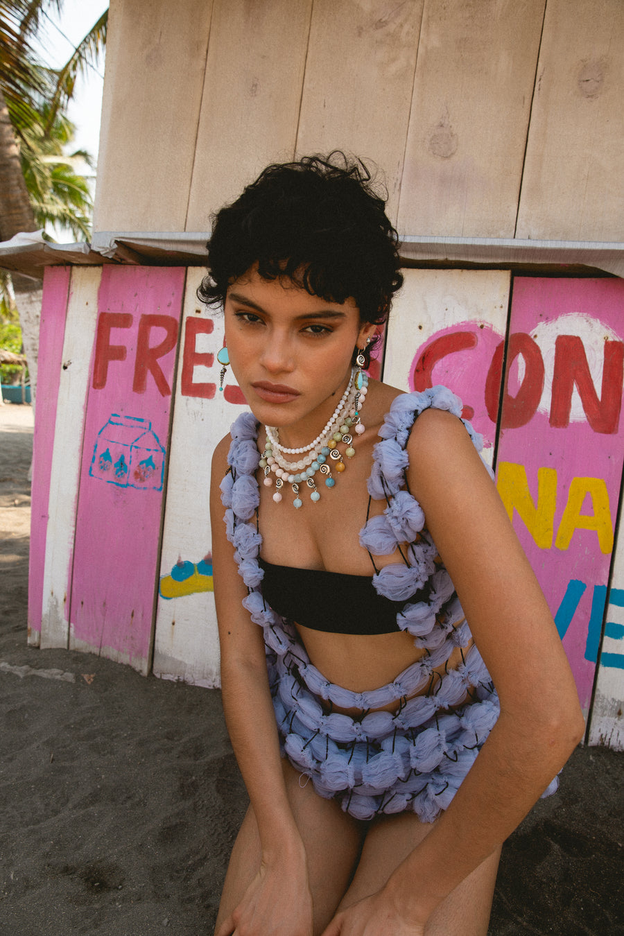 Collar Mahahual, joya de plata .925, con ópalo y cuarzo – Gabriela Sánchez (vista 6)
