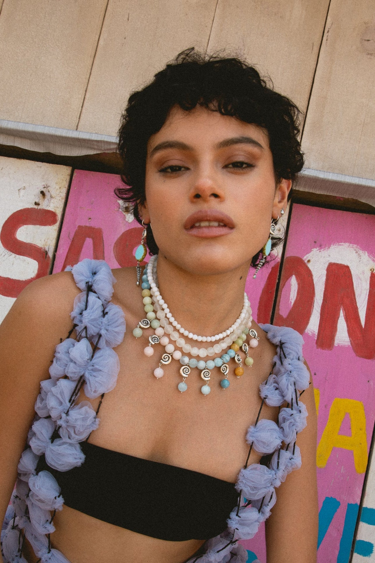 Collar Mahahual, joya de plata .925, con ópalo y cuarzo – Gabriela Sánchez