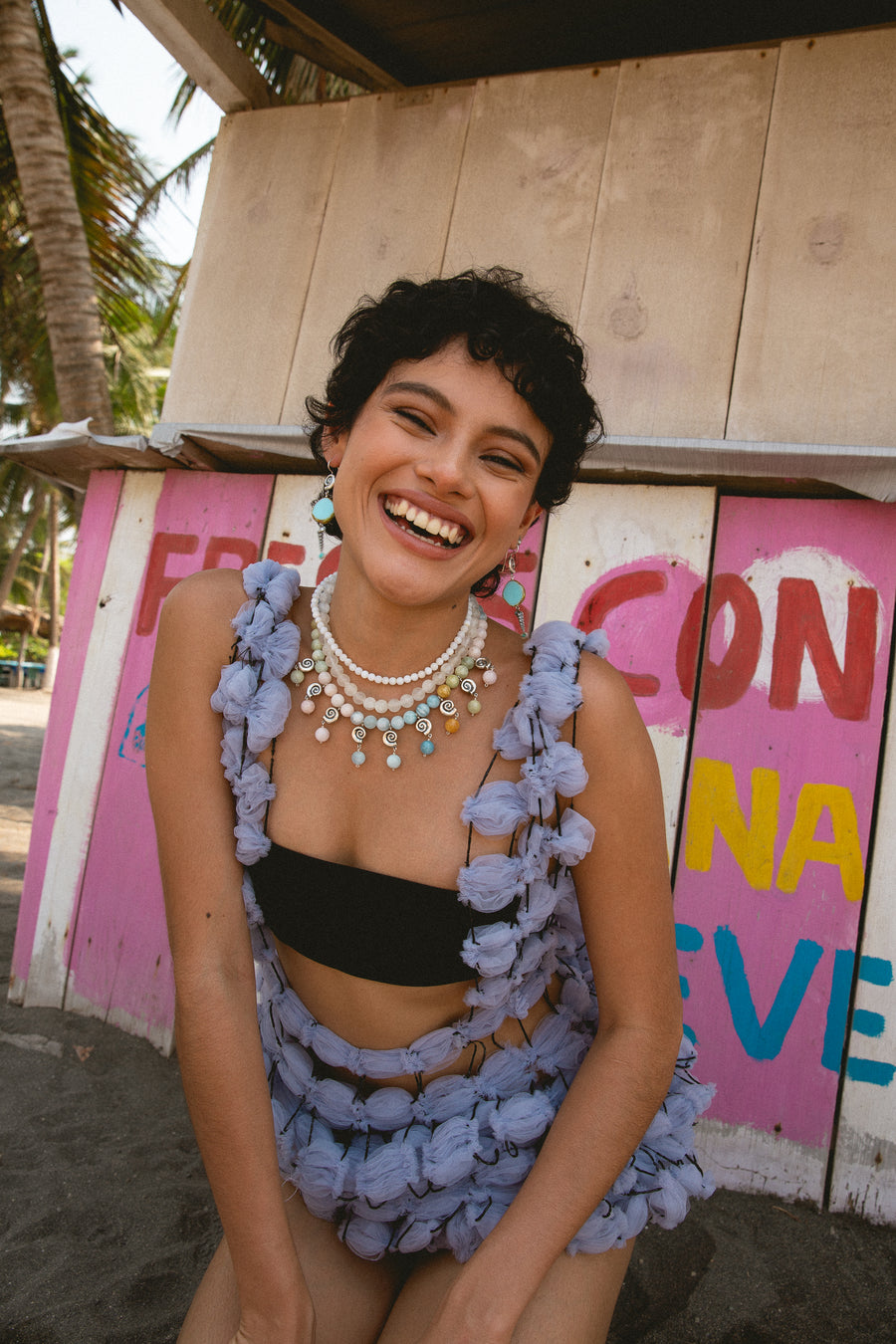 Collar Mahahual, joya de plata .925, con ópalo y cuarzo – Gabriela Sánchez (vista 3)