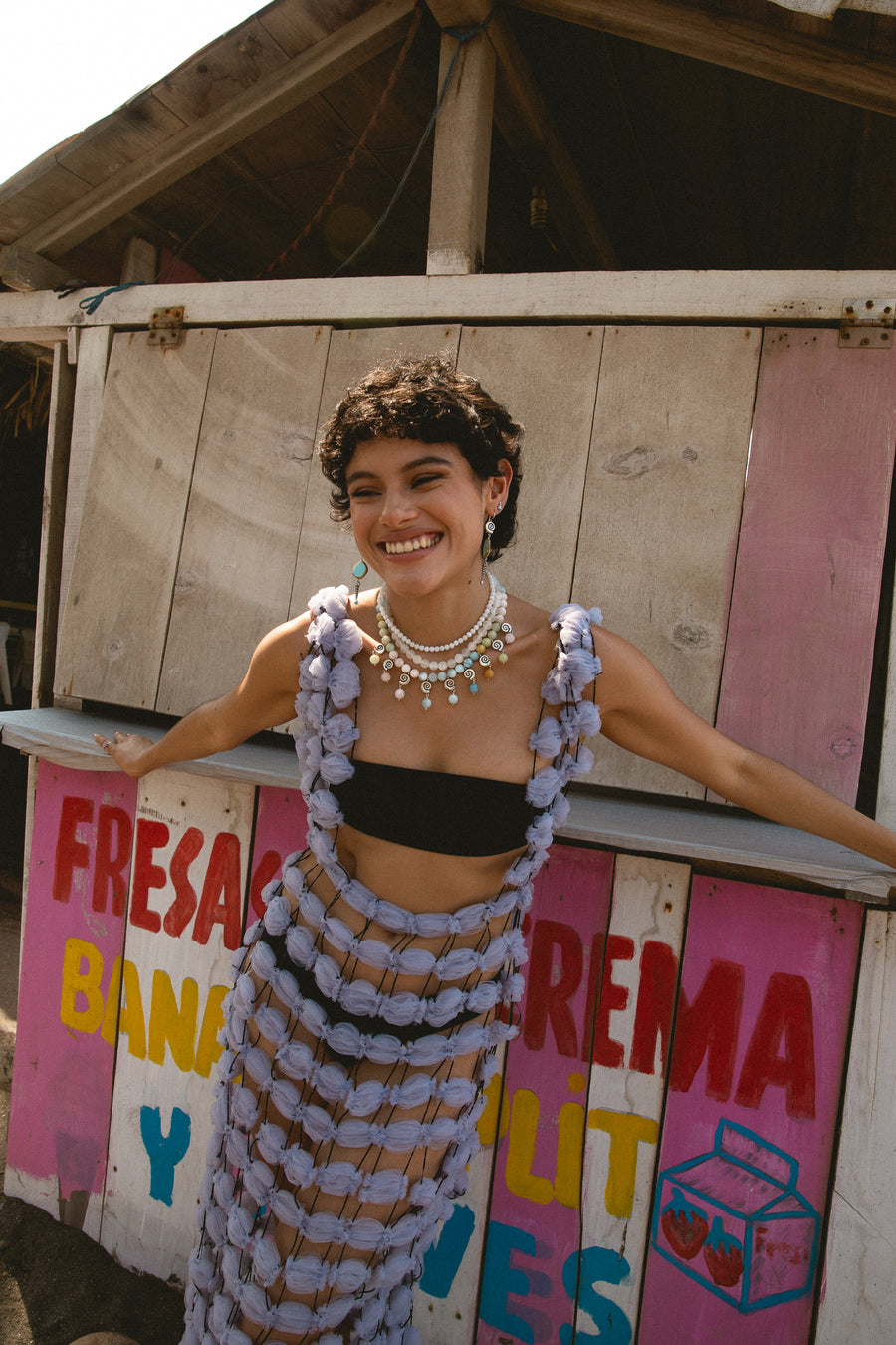 Collar Mahahual, joya de plata .925, con ópalo y cuarzo – Gabriela Sánchez (vista 4)