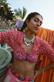Collar Isla Arena, joya de plata .925, con concha y cuarzo rosa – Gabriela Sánchez (vista 3)
