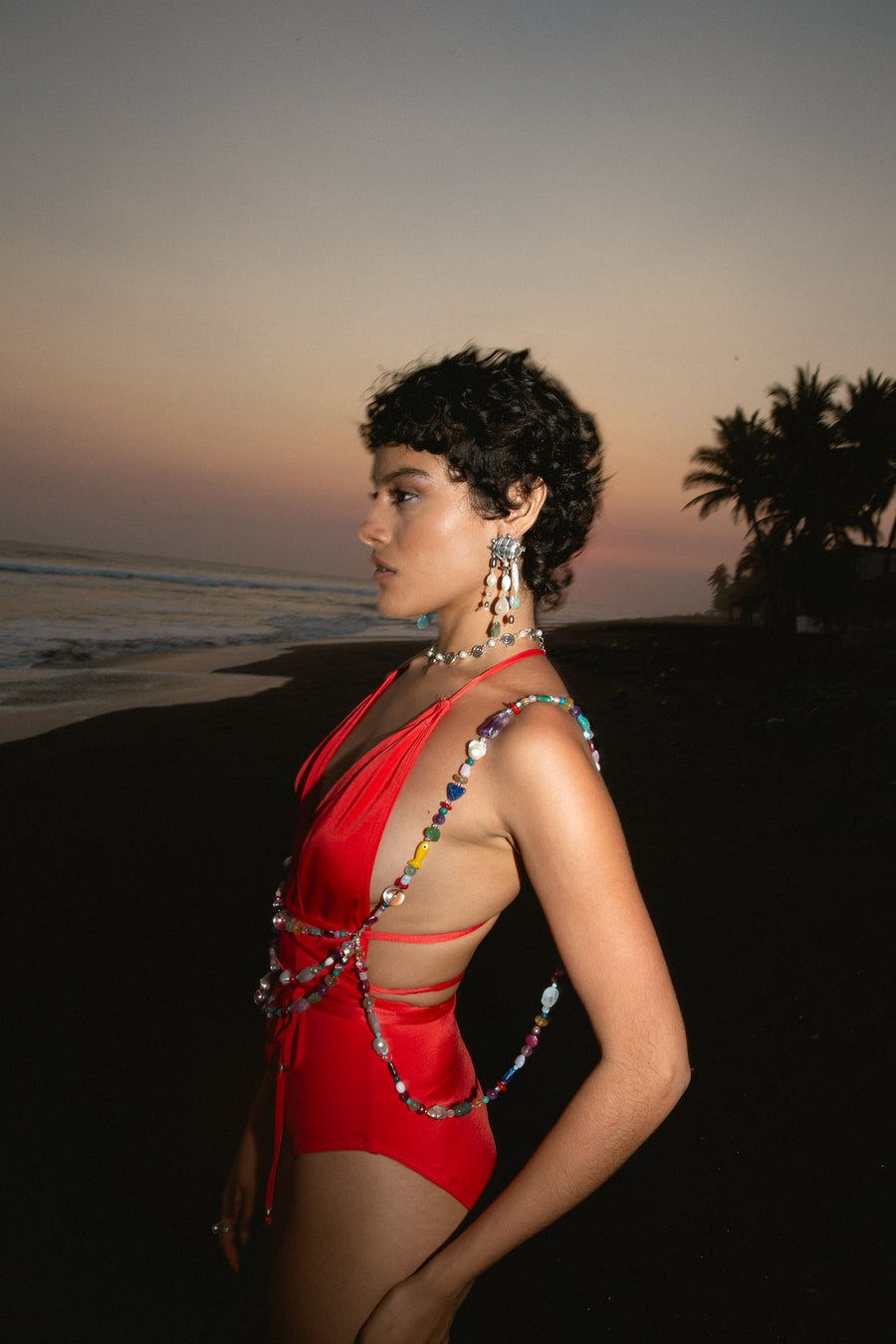 Prenda Accesorio Zipolite, joya de plata .925, con turquesa y cuarzo – Gabriela Sánchez (vista 2)
