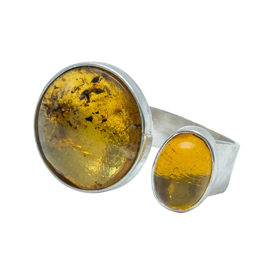 Anillo Joya de Madre, joya de plata .925, con ámbar – Gabriela Sánchez (vista 2)