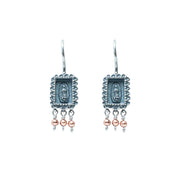 Aretes Abrazo de Madre, joya de plata .925, con hematita – Gabriela Sánchez