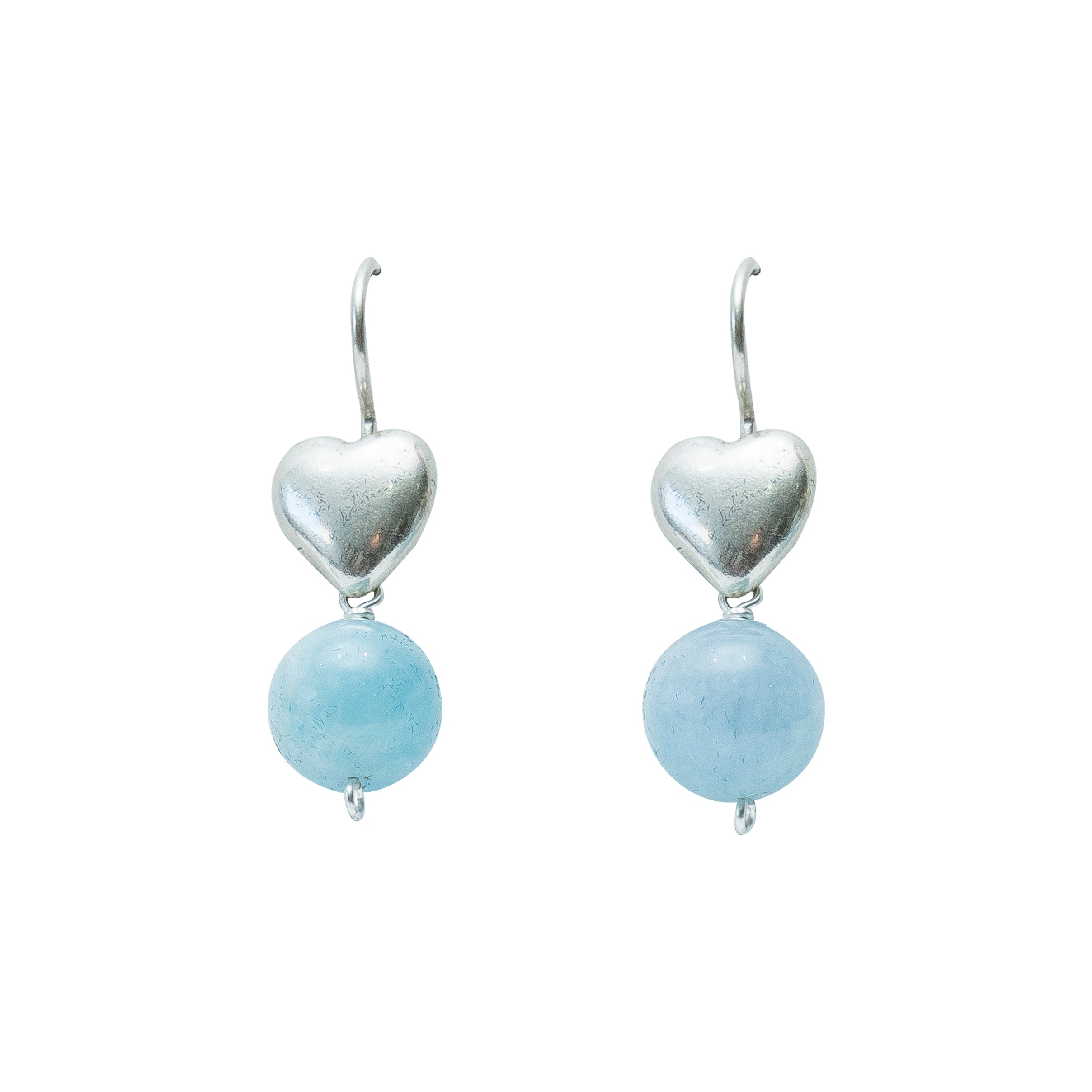 Aretes El Primer Abrazo, joya de plata .925, con aquamarina – Gabriela Sánchez