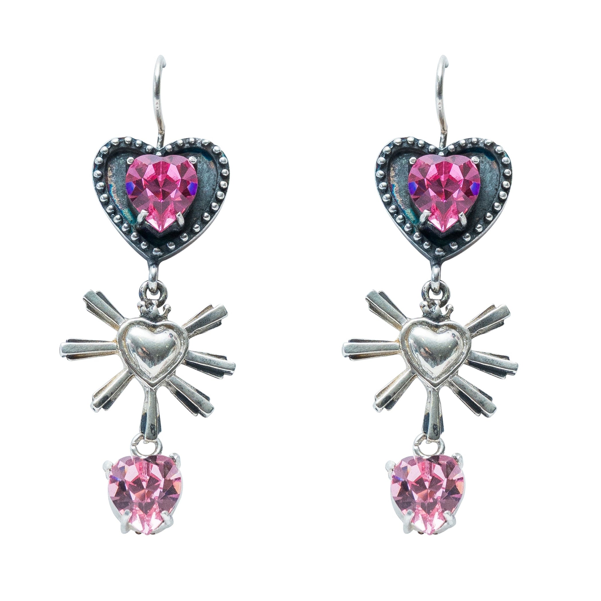 Aretes Momentos Felices, joya de plata .925, con cristal Swarovski – Gabriela Sánchez