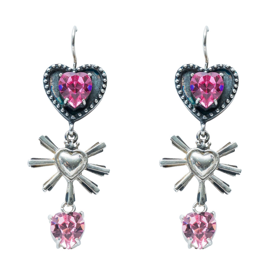 Aretes Momentos Felices, joya de plata .925, con cristal Swarovski – Gabriela Sánchez