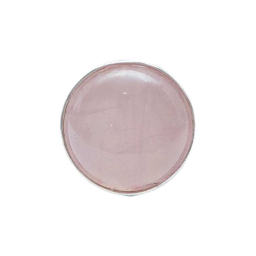 Anillo Dulce Esencia, joya de plata .925, con cuarzo rosa – Gabriela Sánchez (vista 3)