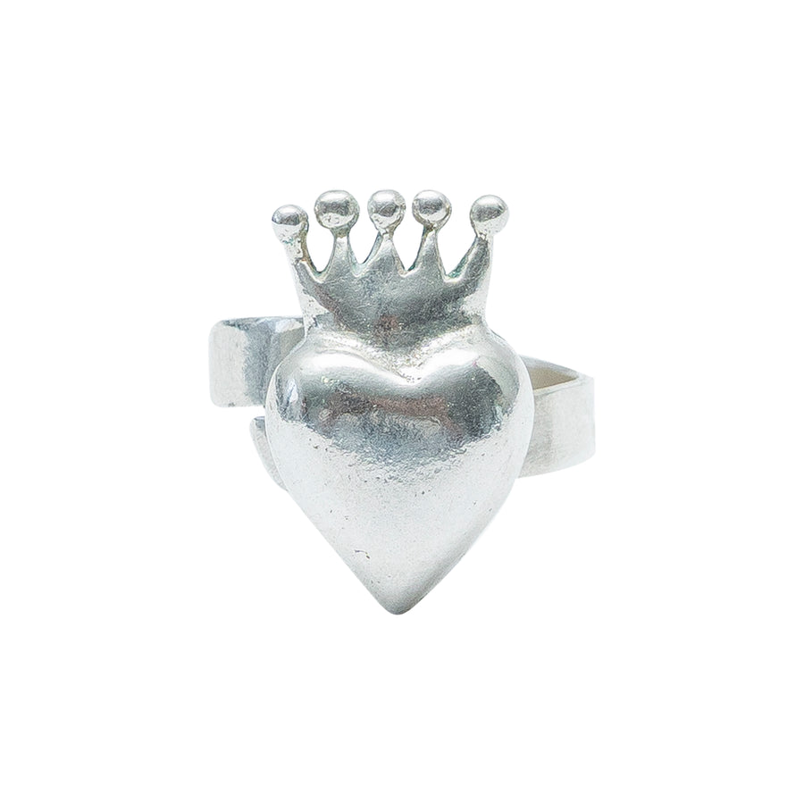 Anillo Corazón Reina, joya de plata .925 – Gabriela Sánchez