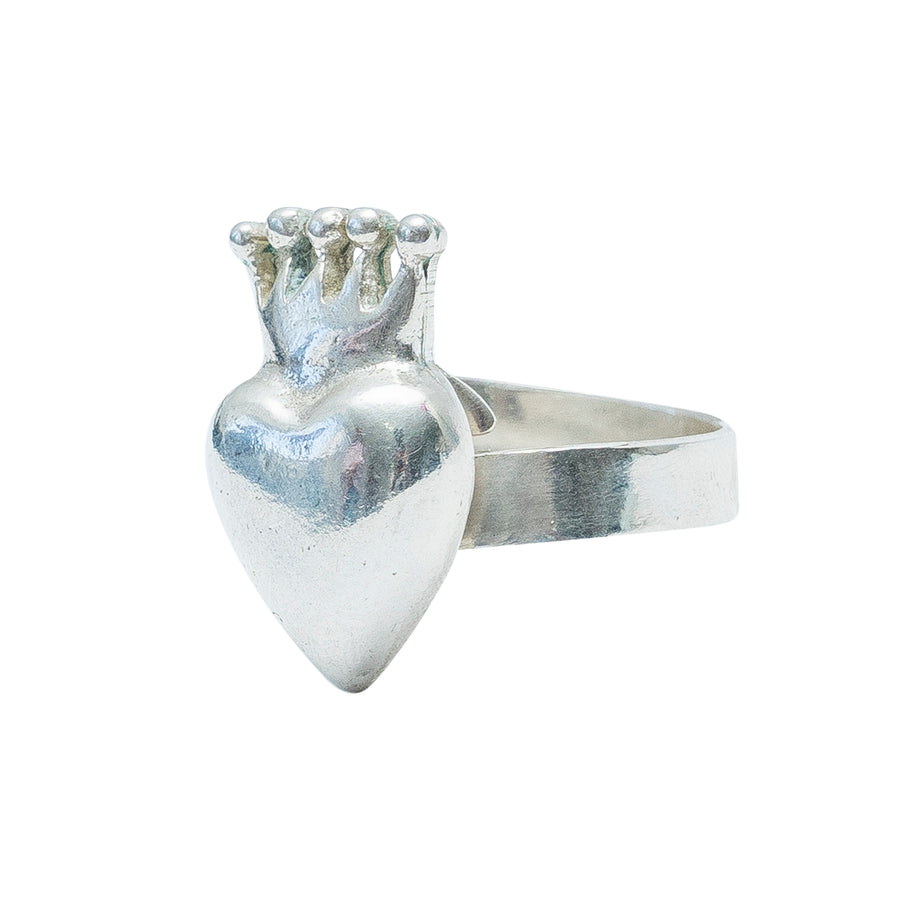 Anillo Corazón Reina, joya de plata .925 – Gabriela Sánchez (vista 3)