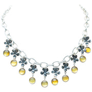 Collar Jardín de Miel, joya de plata .925, con ámbar – Gabriela Sánchez