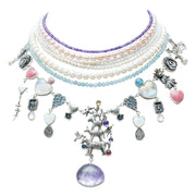 Collar La Magia de los Juguetes, joya de plata .925, con perla y amatista – Gabriela Sánchez