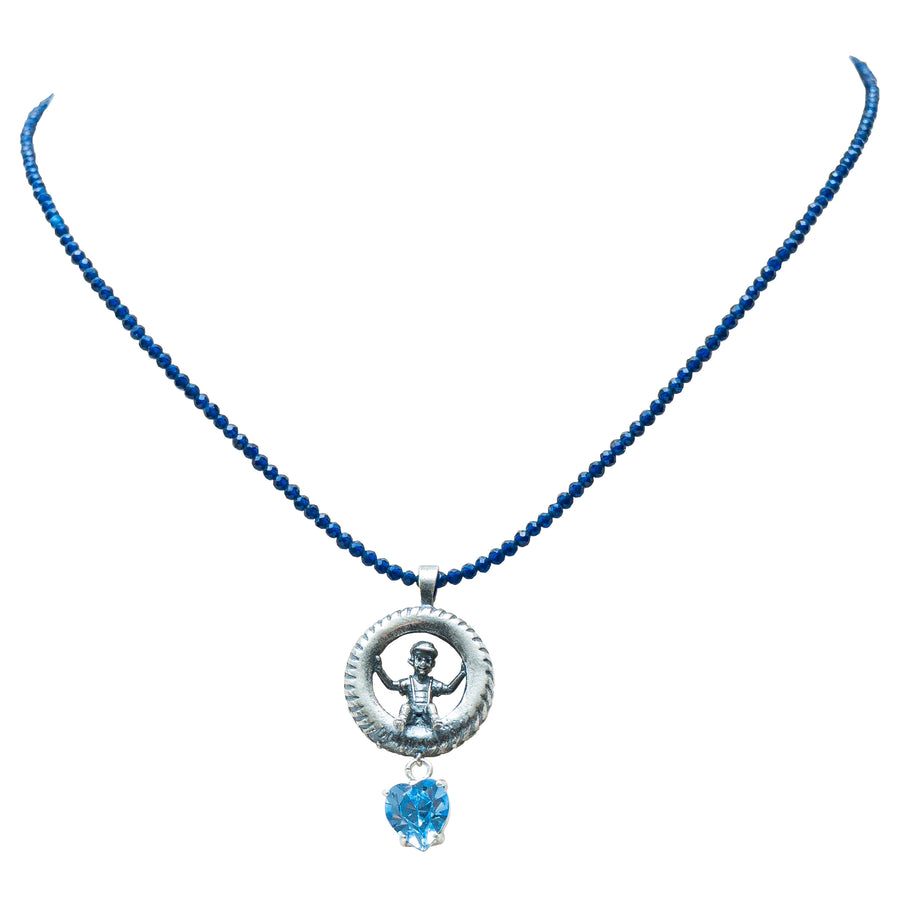 Collar Mi Cielo Azul, joya de plata .925, con lapislázuli y cristal Swarovski – Gabriela Sánchez