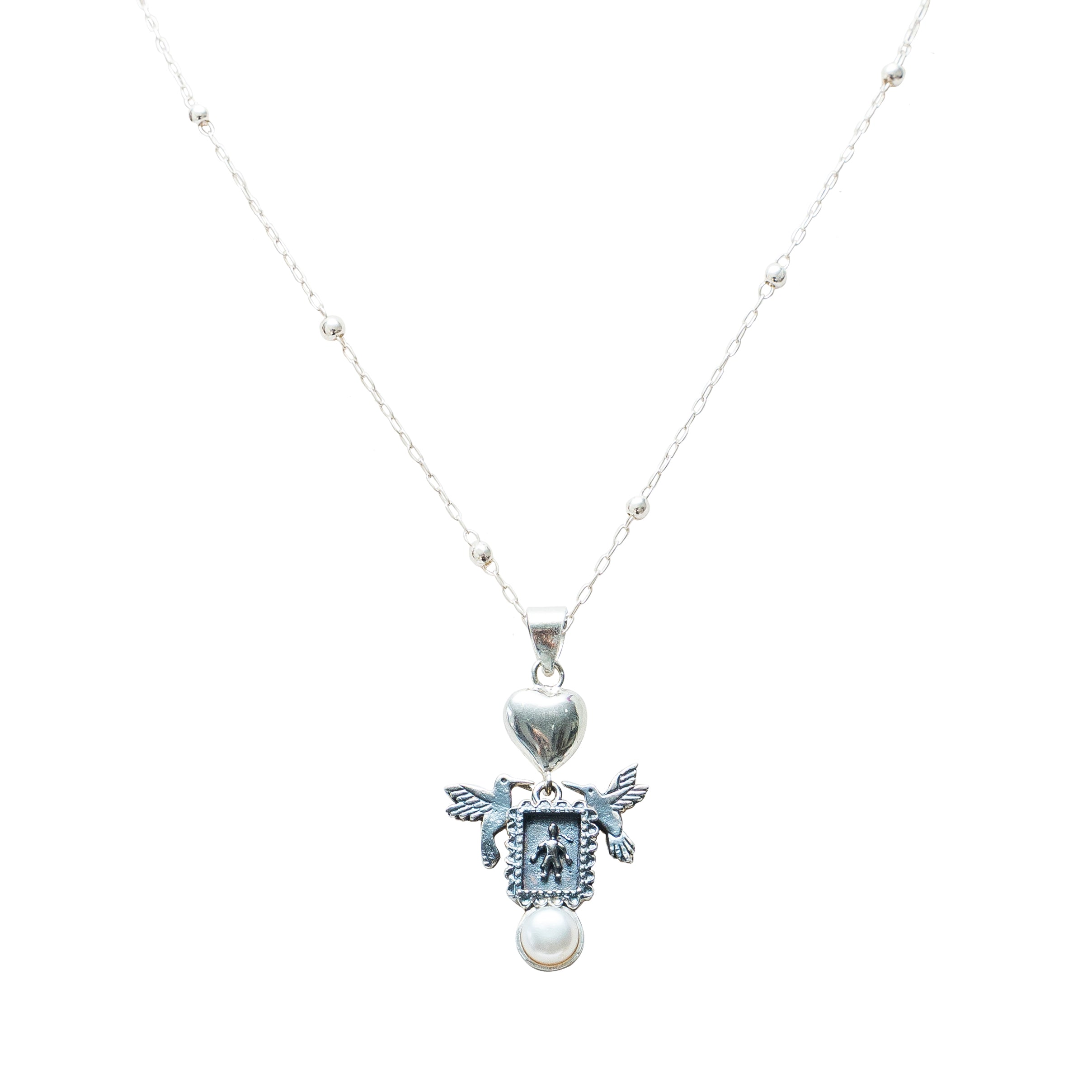Dije Alas de Ternura, joya de plata .925, con perla – Gabriela Sánchez (vista 2)