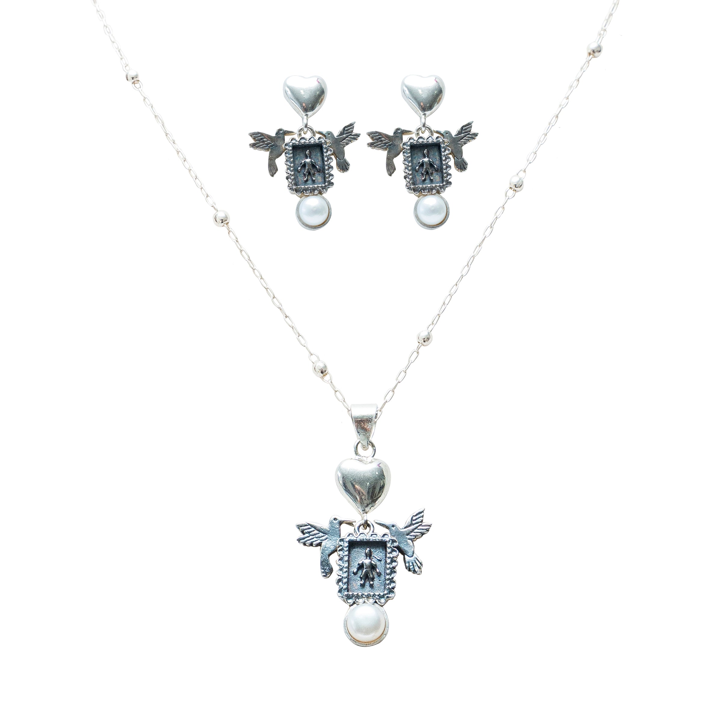 Set Alas de Ternura, joya de plata .925 – Gabriela Sánchez (vista 2)