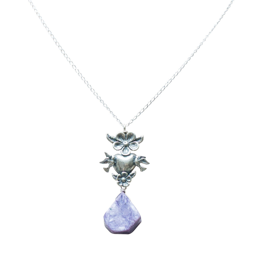 Dije Reina de Mi Corazón, joya de plata .925, con fosforita – Gabriela Sánchez