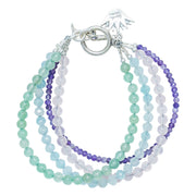 Pulsera Cielo Elegante, joya de plata .925, con amatista y cuarzo – Gabriela Sánchez (vista 2)