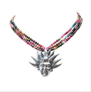 Collar Mayahuel Rosa, joya de plata .925, con turmalina – Gabriela Sánchez