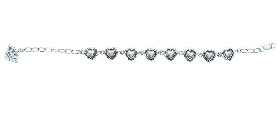 Brazalete Corazoncitos de Plata, joya de plata .925 – Gabriela Sánchez (vista 4)