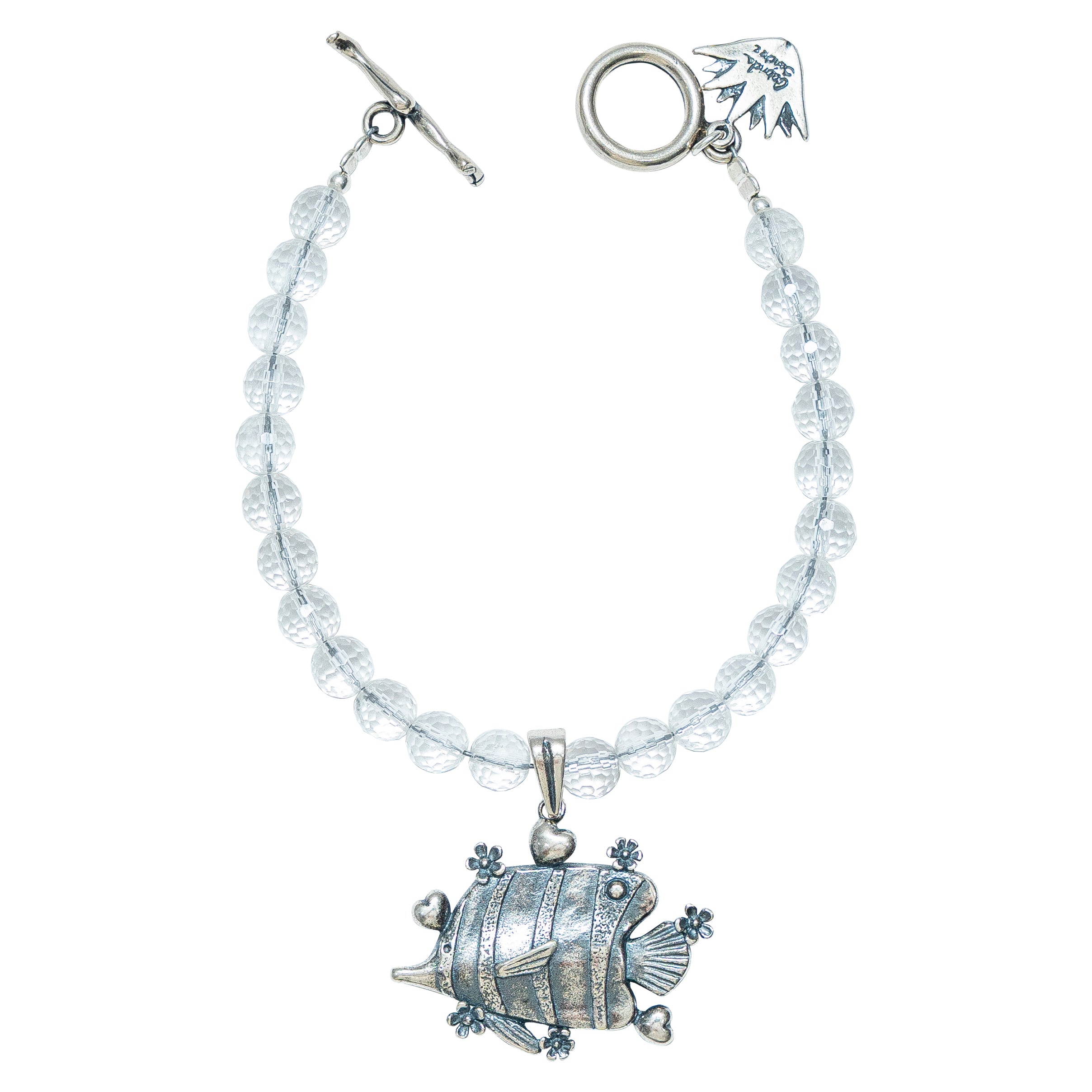 Pulsera Aguas de Cristal, joya de plata .925, con cuarzo – Gabriela Sánchez