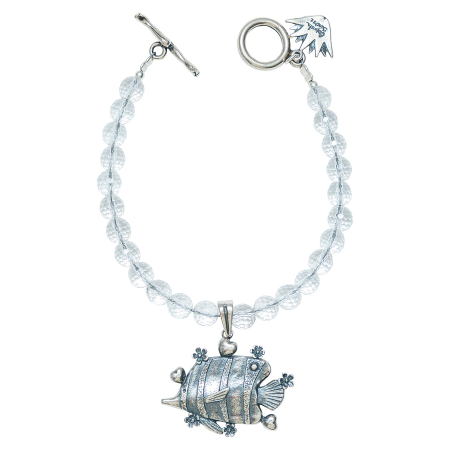Pulsera Aguas de Cristal, joya de plata .925, con cuarzo – Gabriela Sánchez