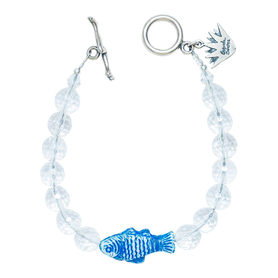 Pulsera Espuma de Mar, joya de plata .925, con cuarzo y resina – Gabriela Sánchez