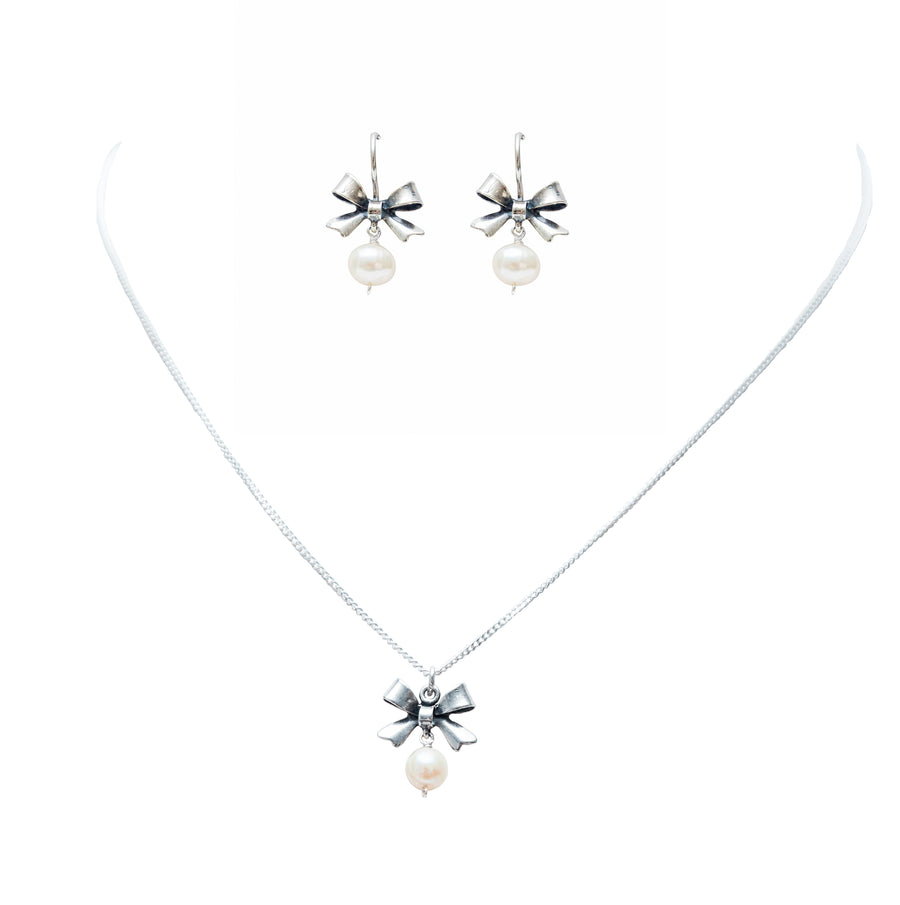 Set Moñito con Perla, joya de plata .925 – Gabriela Sánchez