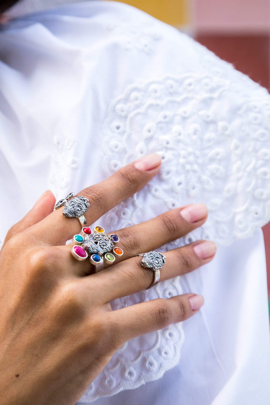 Anillo Calavera Ojos Corazón Chica Gabriela Sánchez Anillo