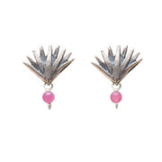 Aretes Agave Sueño 2.1 Y Gema Mini, joya de plata .925, con turmalina y perla – Gabriela Sánchez (vista 3)