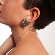 Aretes Agave Realista, joya de plata .925 – Gabriela Sánchez (vista 3)