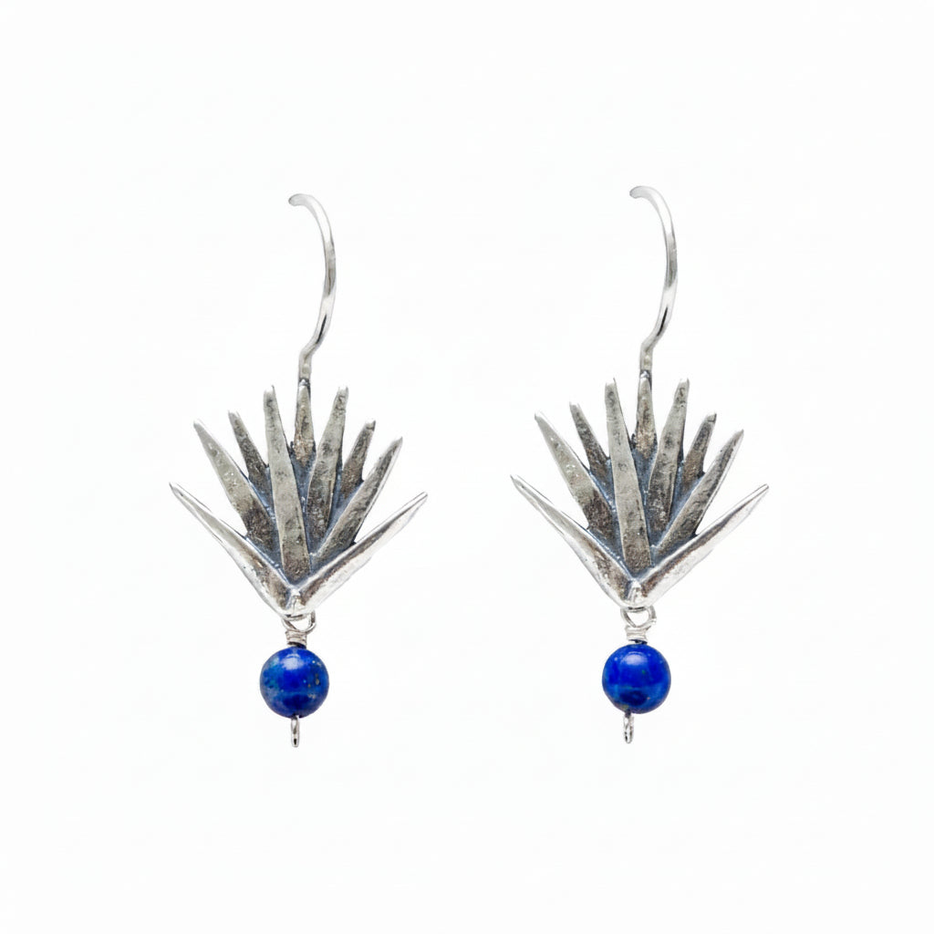 Aretes Agave sueño 3 Lapislázuli, joya de plata .925 – Gabriela Sánchez