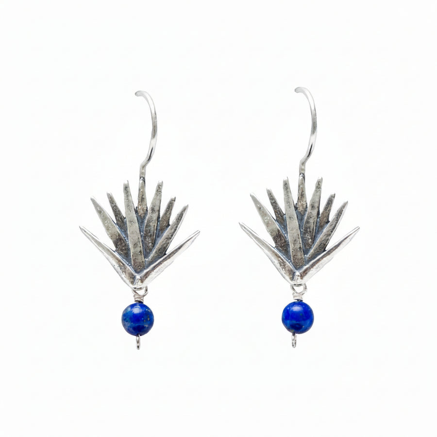 Aretes Agave sueño 3 Lapislázuli, joya de plata .925 – Gabriela Sánchez