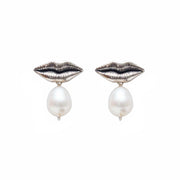 Aretes Boca Perla, joya de plata .925 – Gabriela Sánchez