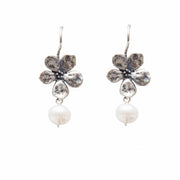 Aretes Flor Cerezo Perla, joya de plata .925 – Gabriela Sánchez