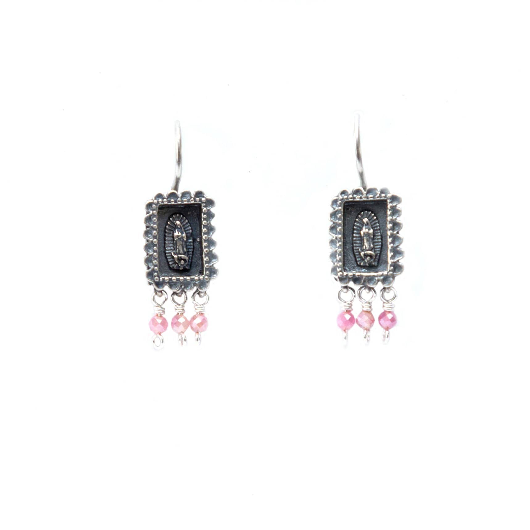 Aretes Milagrito Virgen con Turmalina Gabriela Sánchez Aretes
