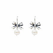 Aretes Moñito con Perla AM032 Aretes