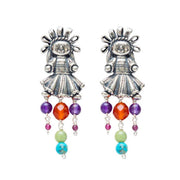 Aretes Muñeca de Listones Mediana Cornalina Gabriela Sánchez Aretes