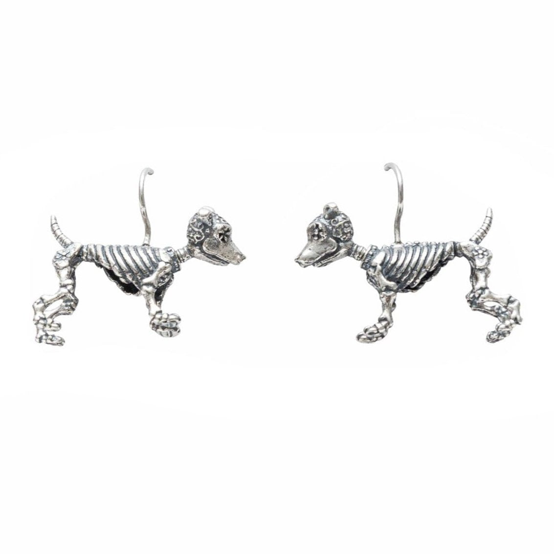 Aretes Perrito Calaca, joya de plata .925 – Gabriela Sánchez