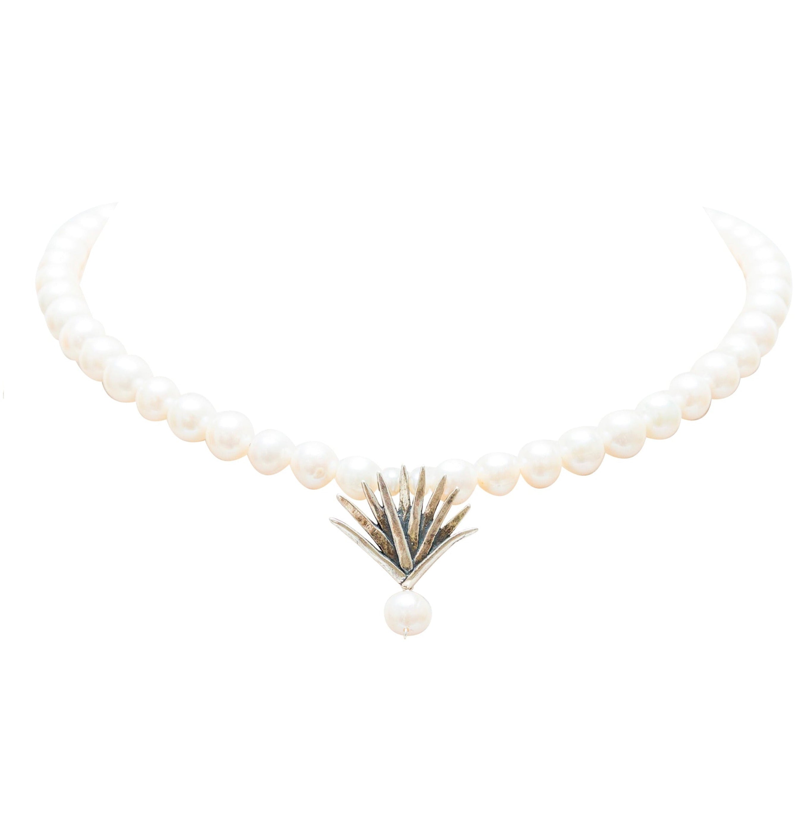 Collar Agave Sueño 4 Perla, joya de plata .925 – Gabriela Sánchez (vista 2)