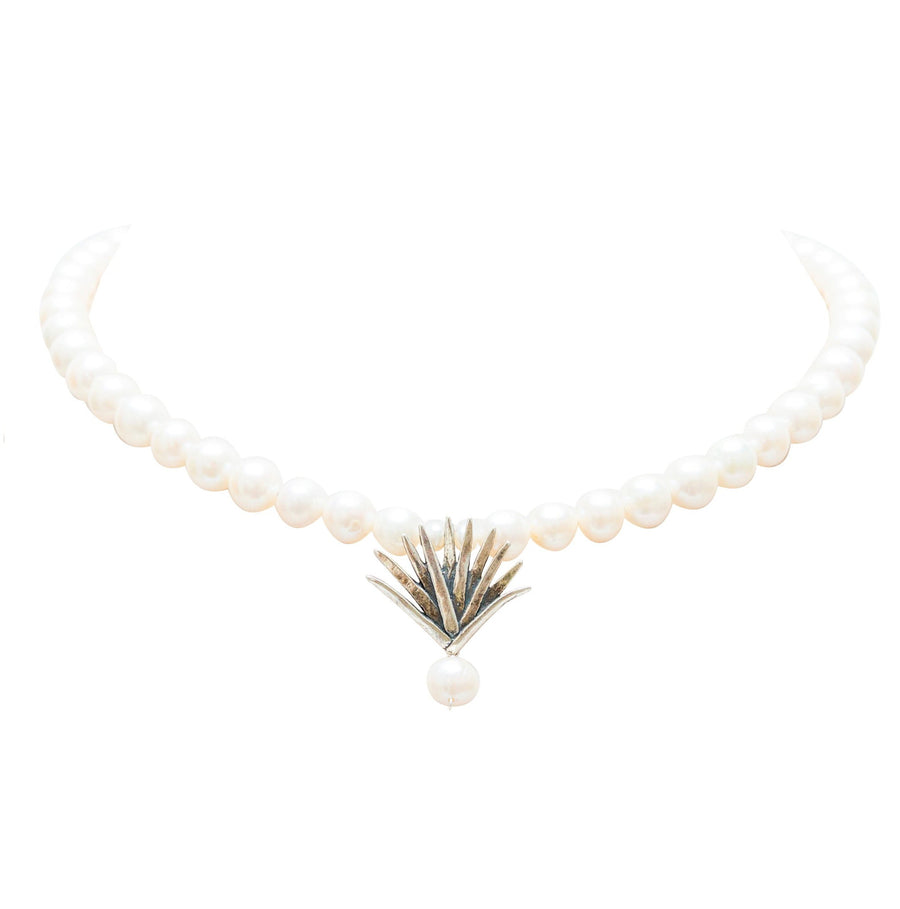 Collar Agave Sueño 4 Perla, joya de plata .925 – Gabriela Sánchez (vista 2)