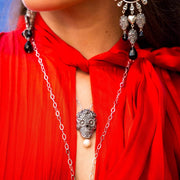 Dije Calavera con Ojos Flor Gabriela Sánchez Dije