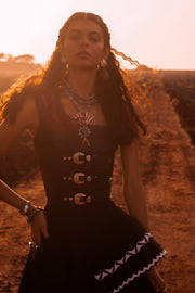 Collar Alma Mexicana, joya de plata .925, con turquesa y coral – Gabriela Sánchez (vista 10)