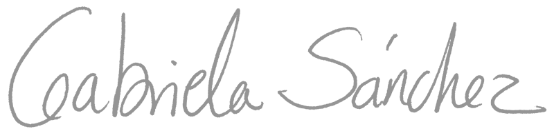 Firma de Gabriela Sánchez
