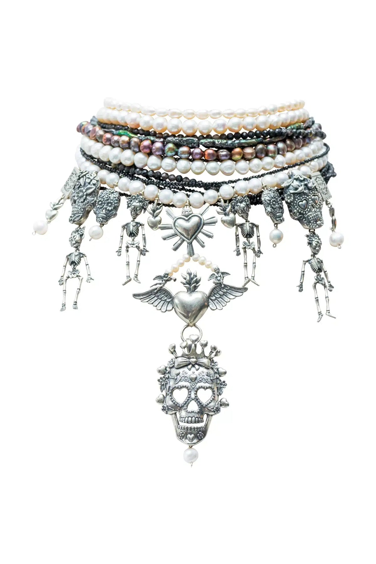 Calacas GS24, joyería mexicana de plata Gabriela Sánchez
