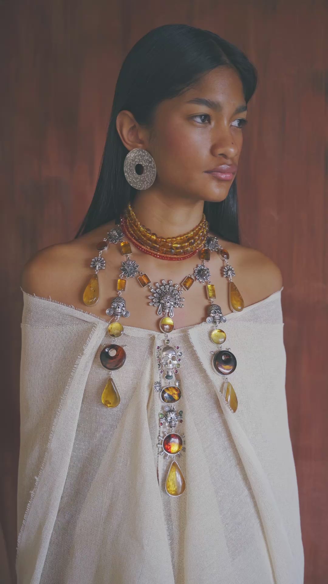 Collar Ofrenda de Ámbar, joya de plata .925 – Gabriela Sánchez