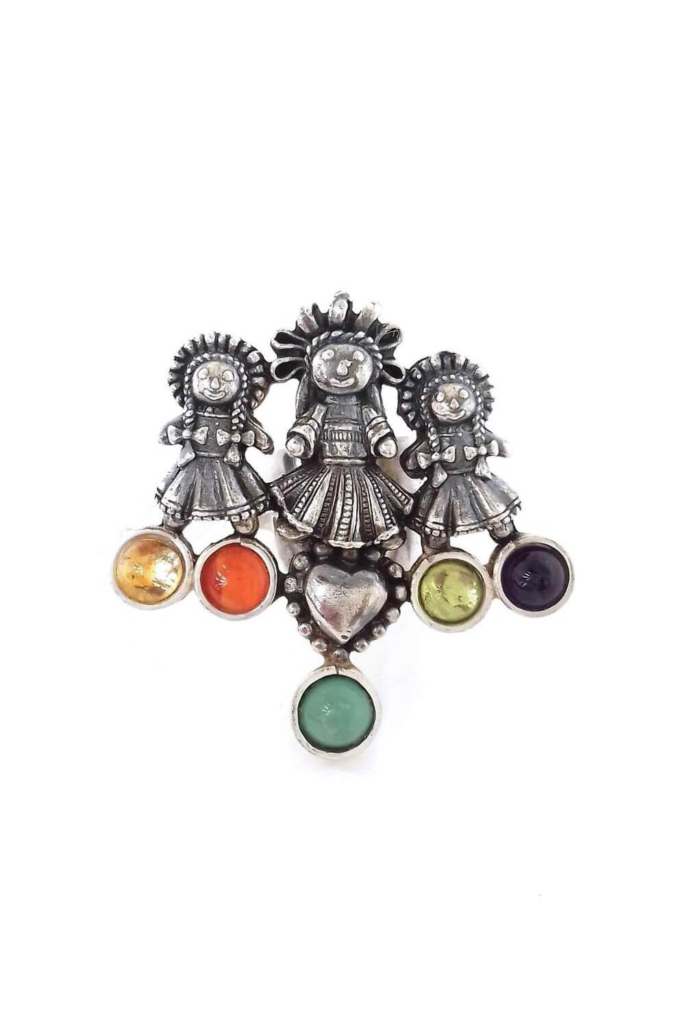joyas mexicanas gabriela sanchez anillo tres munequitas anillo gabriela sanchez