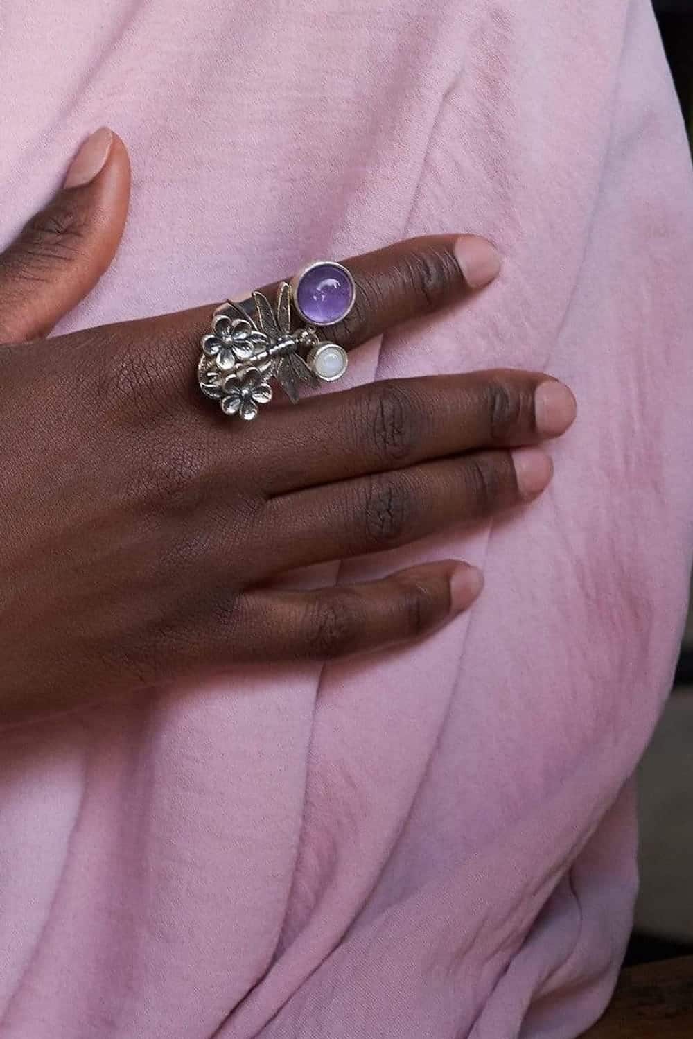 joyas mexicanas gabriela sanchez anillo libelula amatista anillo gabriela sanchez 28416334004279 1