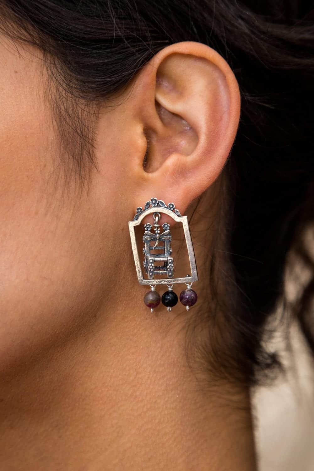 joyas mexicanas gabriela sanchez aretes silla enmarcada aretes gabriela sanchez 28423656996919